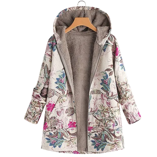 Ellen | Women's Jacket | Hooded Floral Print