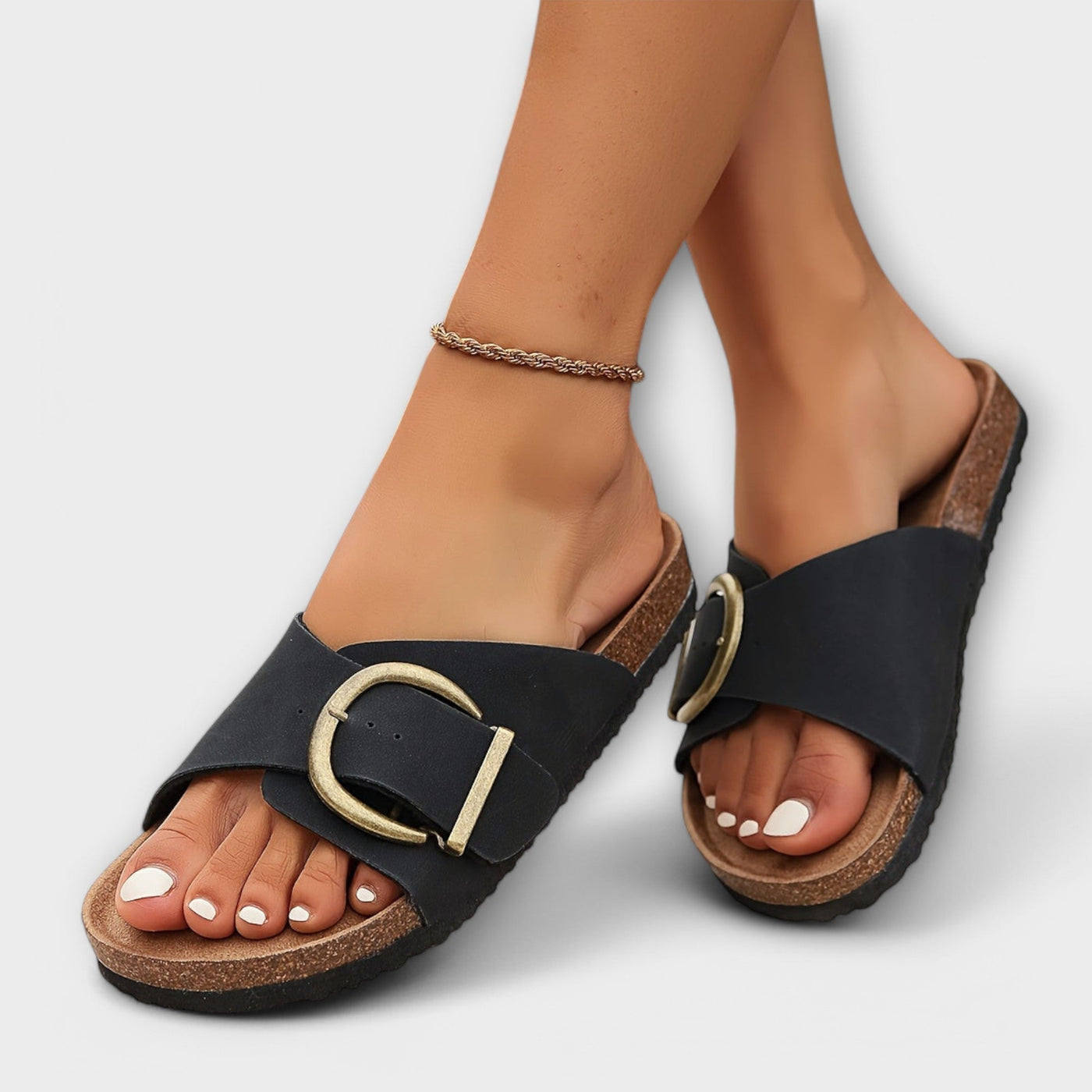 Ellen | Sandals For Women | Open Toe Slide With Wide Single-band