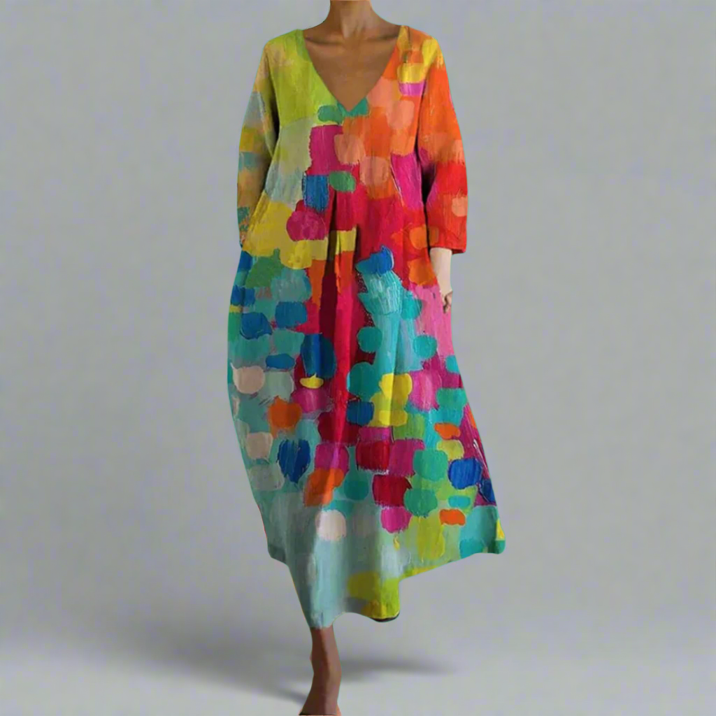 Ellen | Women's Dress | Abstract Printed Maxi