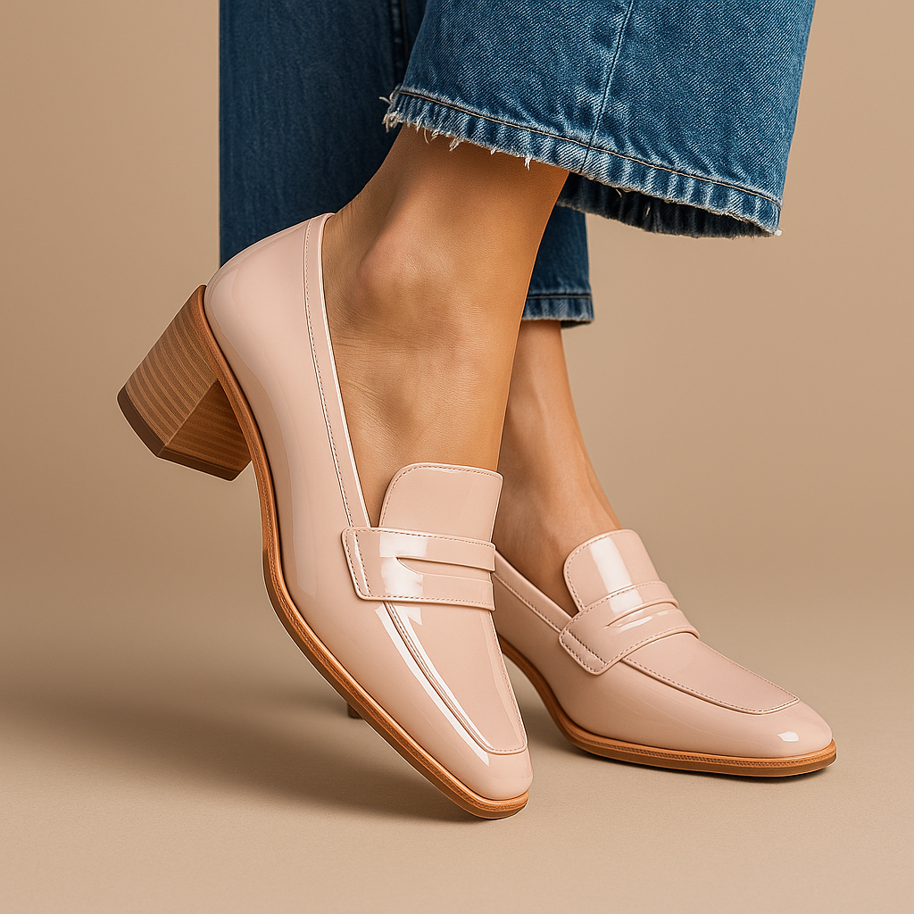 Ellen | Block Heels for Women | Closed-Toe Slip-On