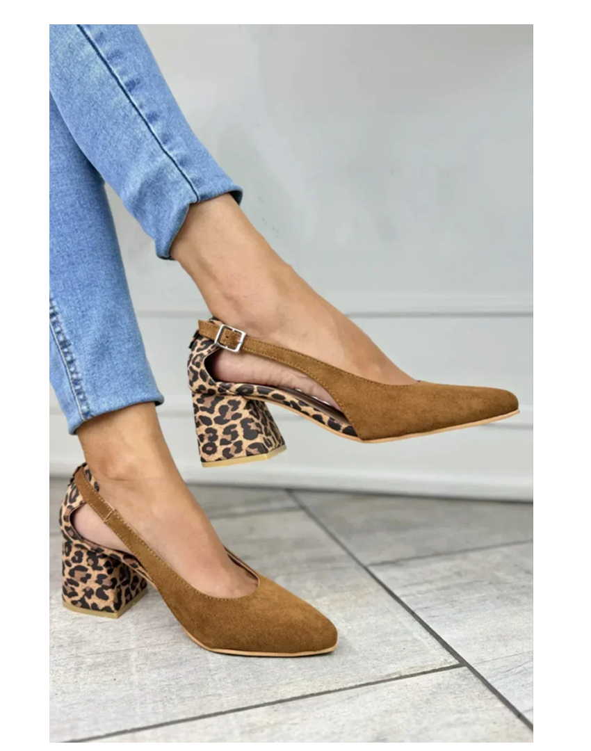 Ellen | Block Heels for Women | Closed toe slingback