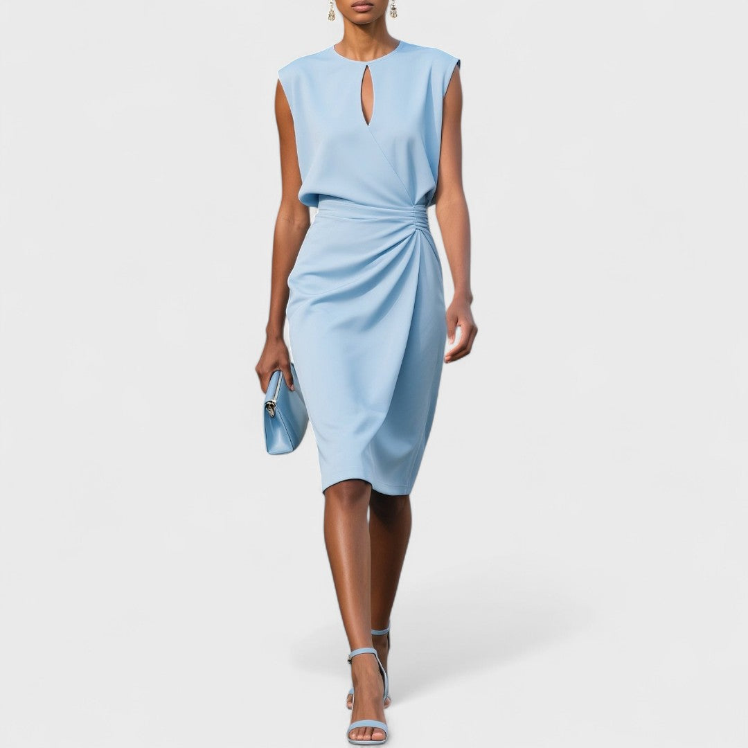 Ellen | Women’s Dress | Sleeveless Midi with Keyhole