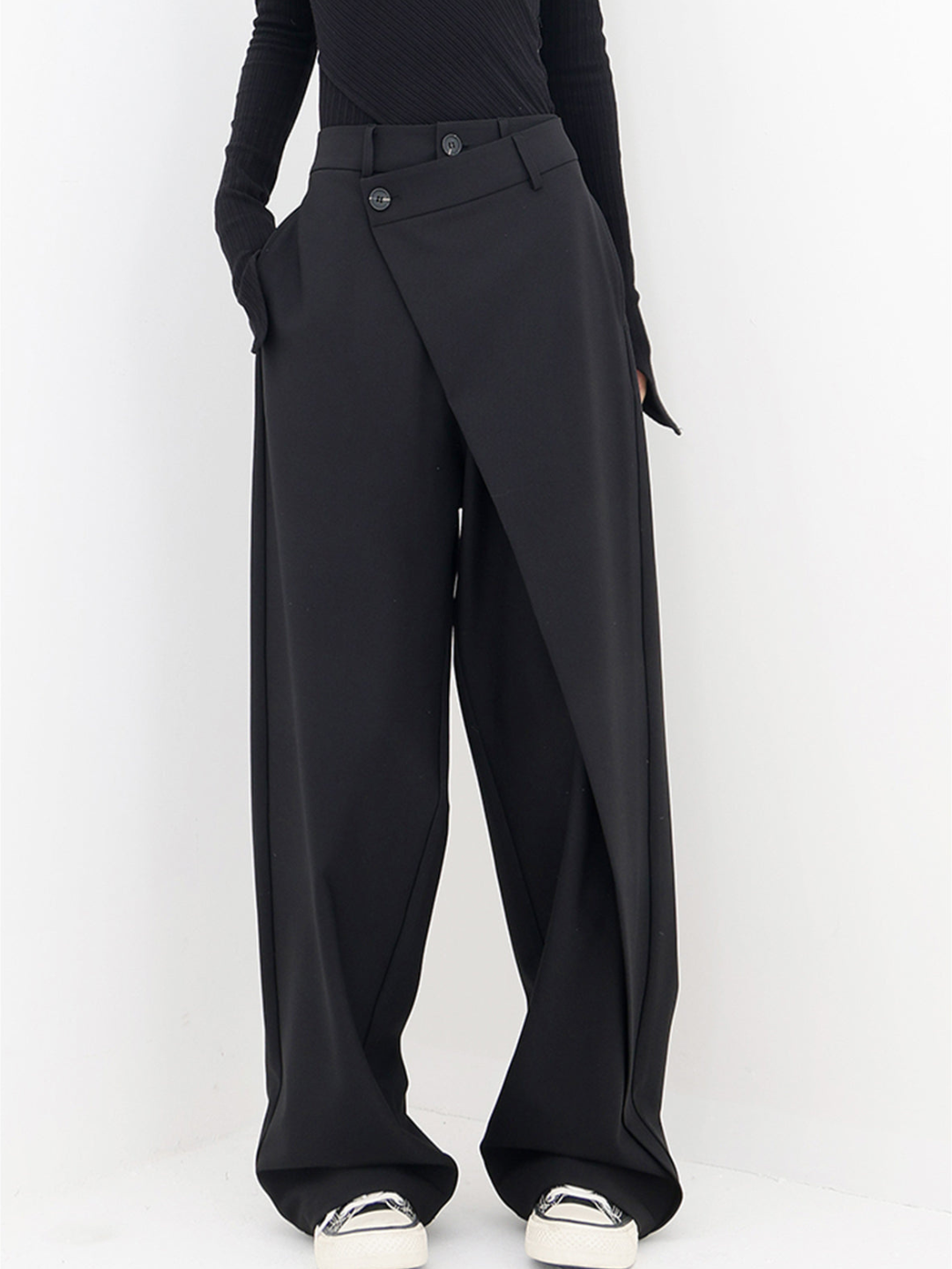 Ellen | Women's Trousers | Overlap Waist Design