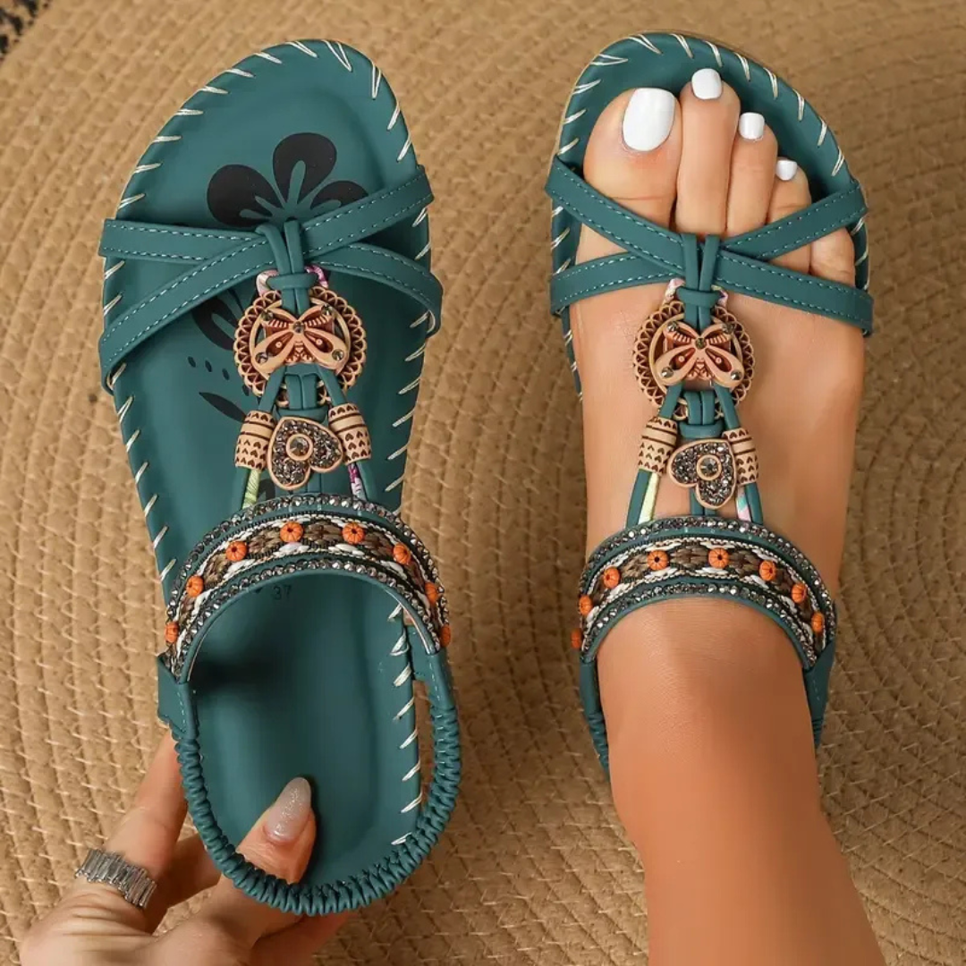 Ellen | Sandals For Women | Decorative Strap Open-Toe Design