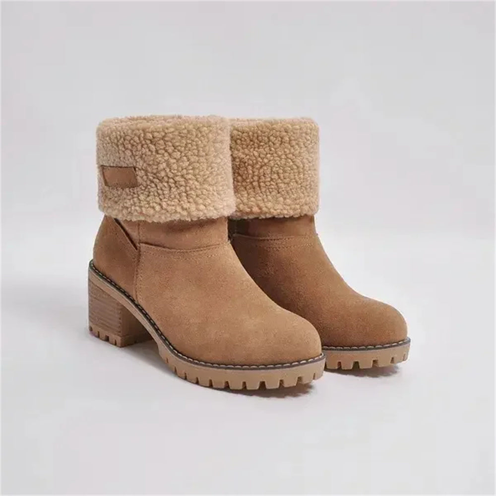 Ellen | Boots for Women | Faux Shearling Cuff Ankle Style
