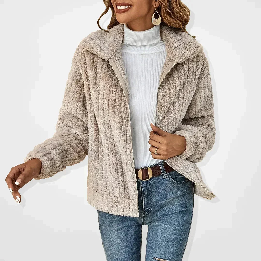 Ellen | Women’s Jacket | Zip Front Textured