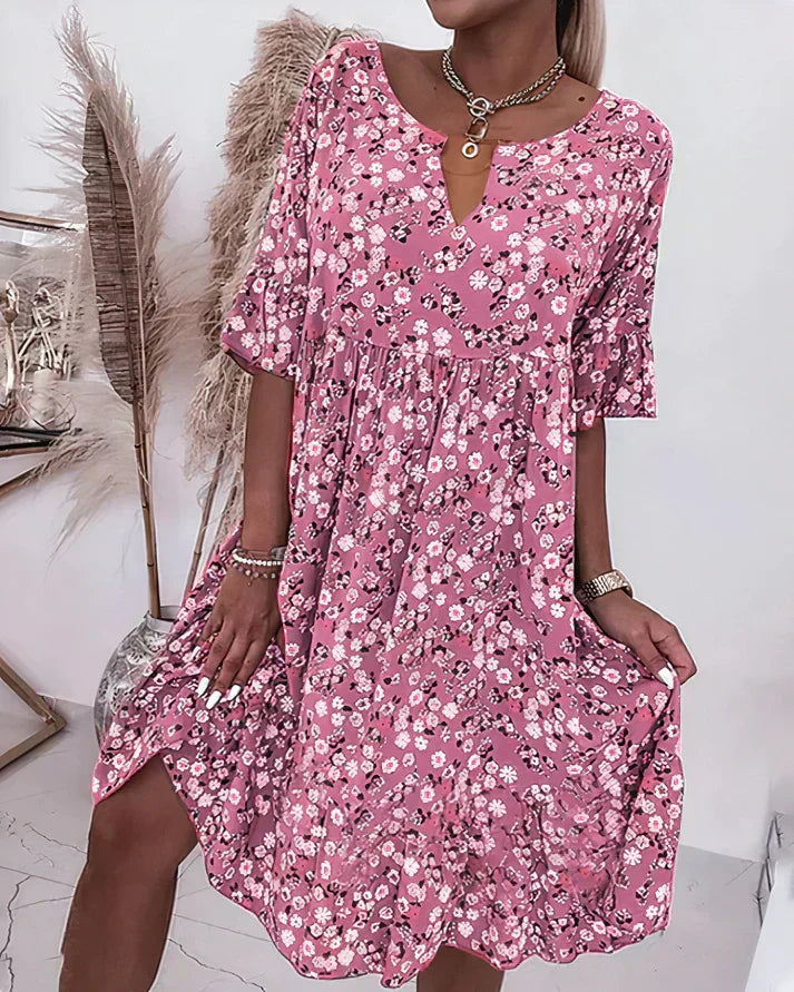 Ellen | Women's Midi Sundress | V-Neck Floral