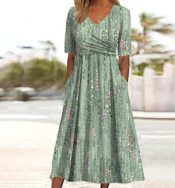 Ellen | Women's Summer Dress | Flared Skirt Shape Midi