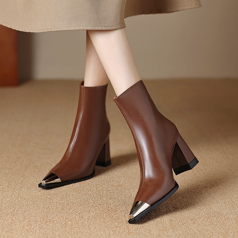 Ellen | Boots For Women | Pointed Toe Block Heel Style