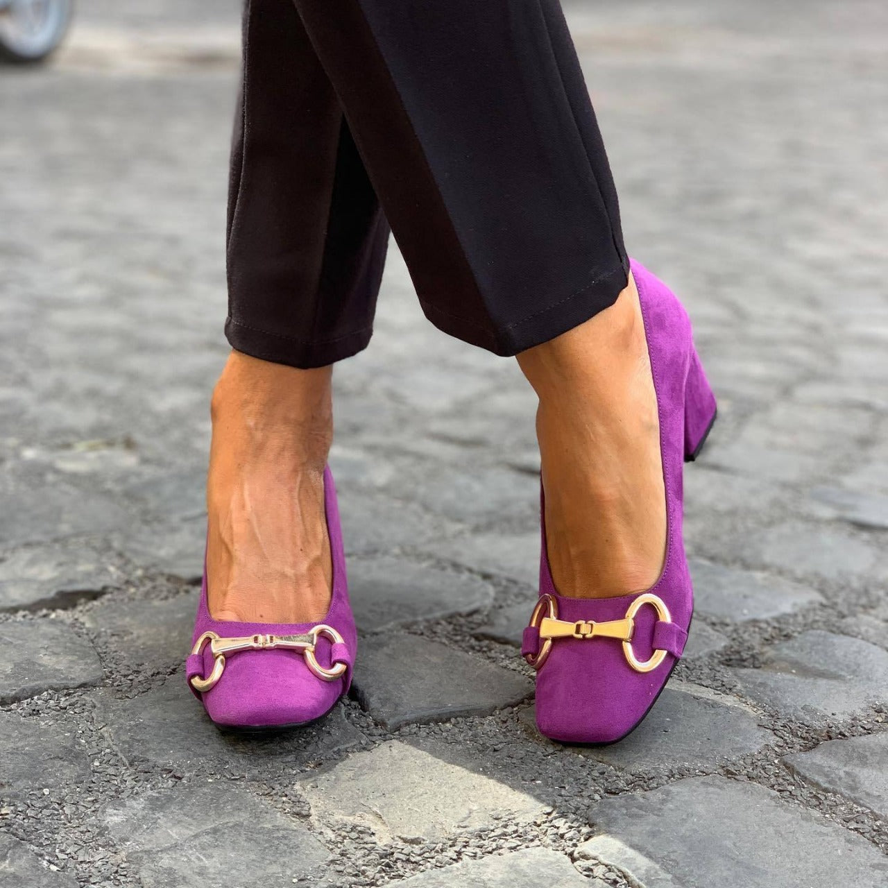 Ellen | Block Heels for Women | Closed Toe