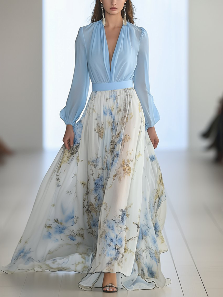 Ellen | Women's Boho Maxi Dress | Floral V-Neck