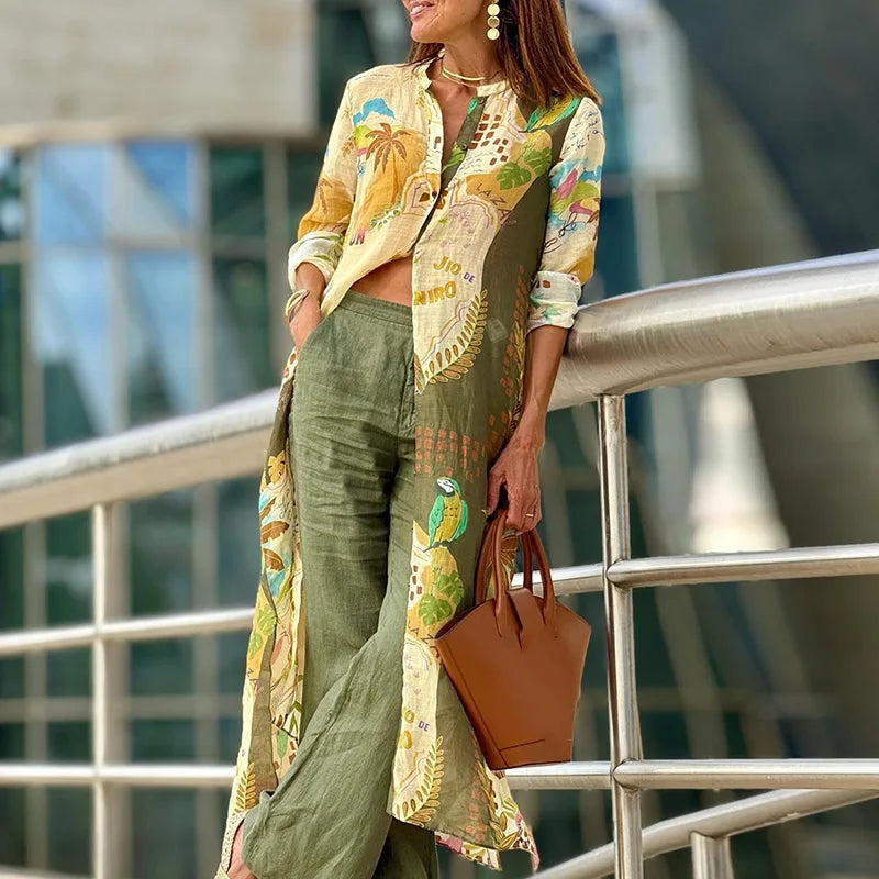 Ellen | Women's Two-Piece Set | Shirt and Trousers