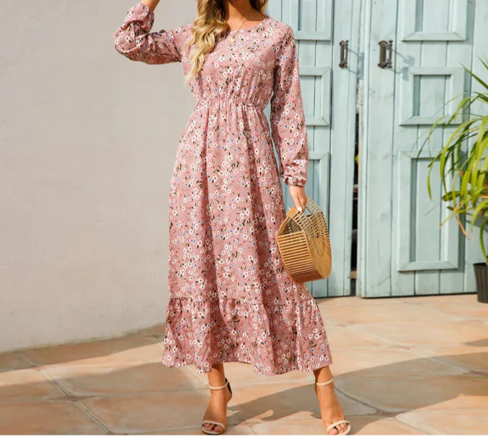 Ellen | Women’s Dress | Floral Maxi Long Sleeve