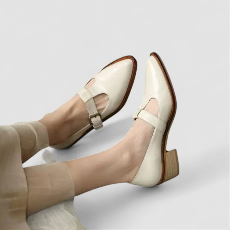 Ellen | Mary Jane Shoes for Women | Low Block-Heel