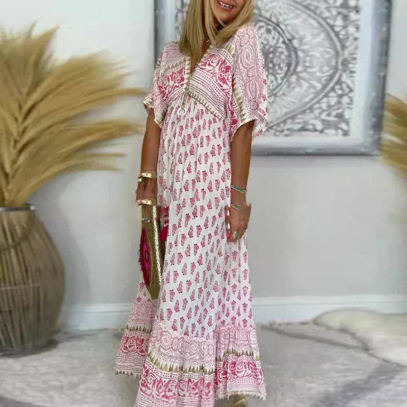 Ellen | Women's Dress | Boho Print Maxi