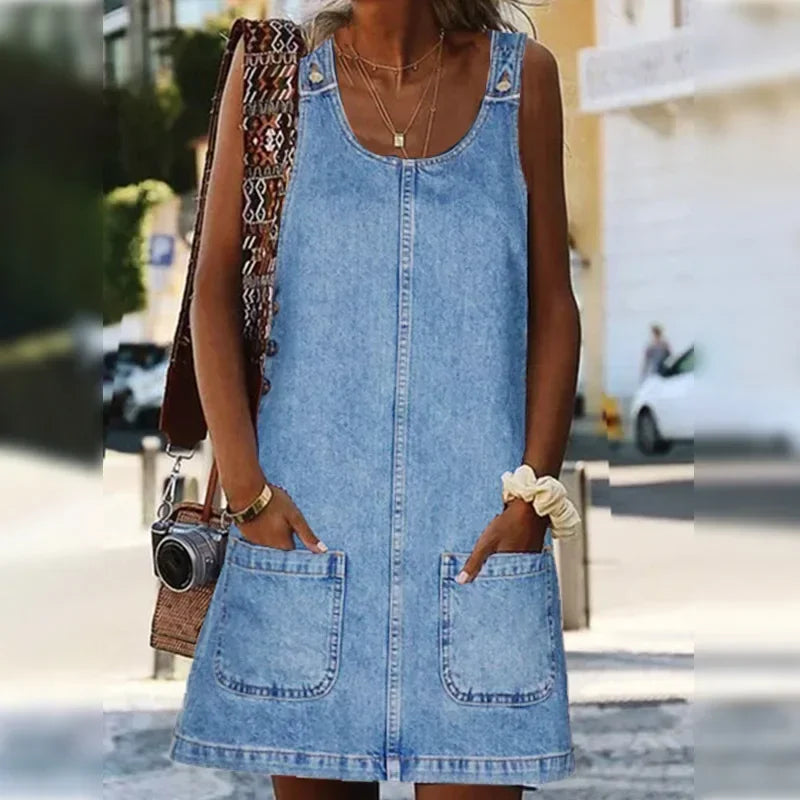 Ellen | Women's Summer Dress | Two Large Patch Pockets Mini