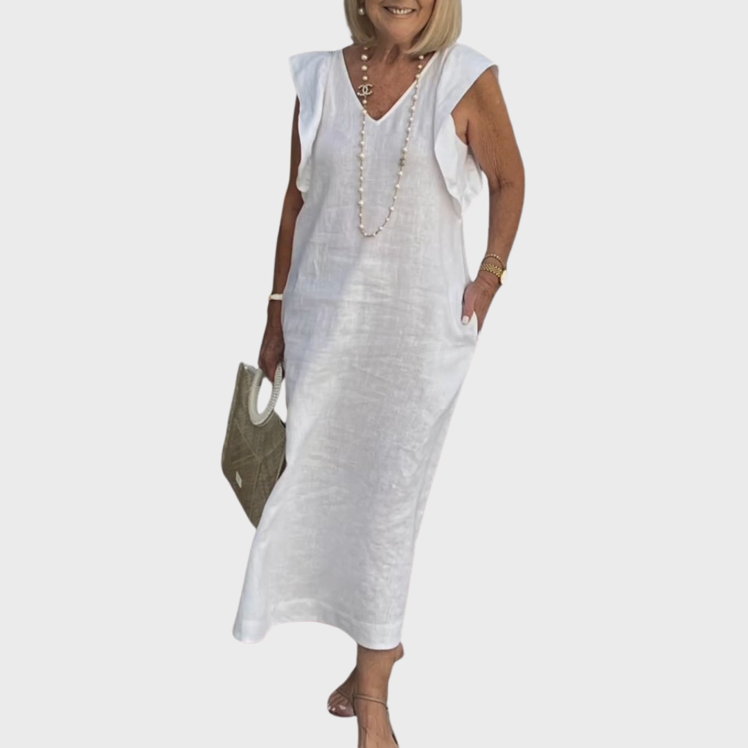 Ellen | Women's Midi Sundress | Casual Cap Sleeve