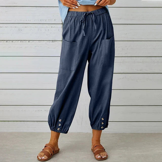 Ellen | Women’s Trousers | High Waist Drawstring