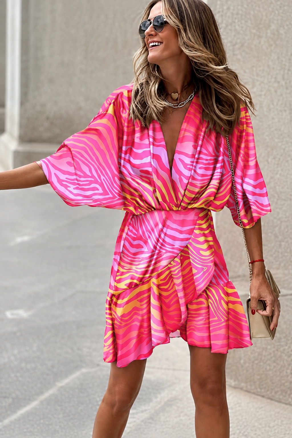 Ellen | Women's V-Neck Mini Dress
