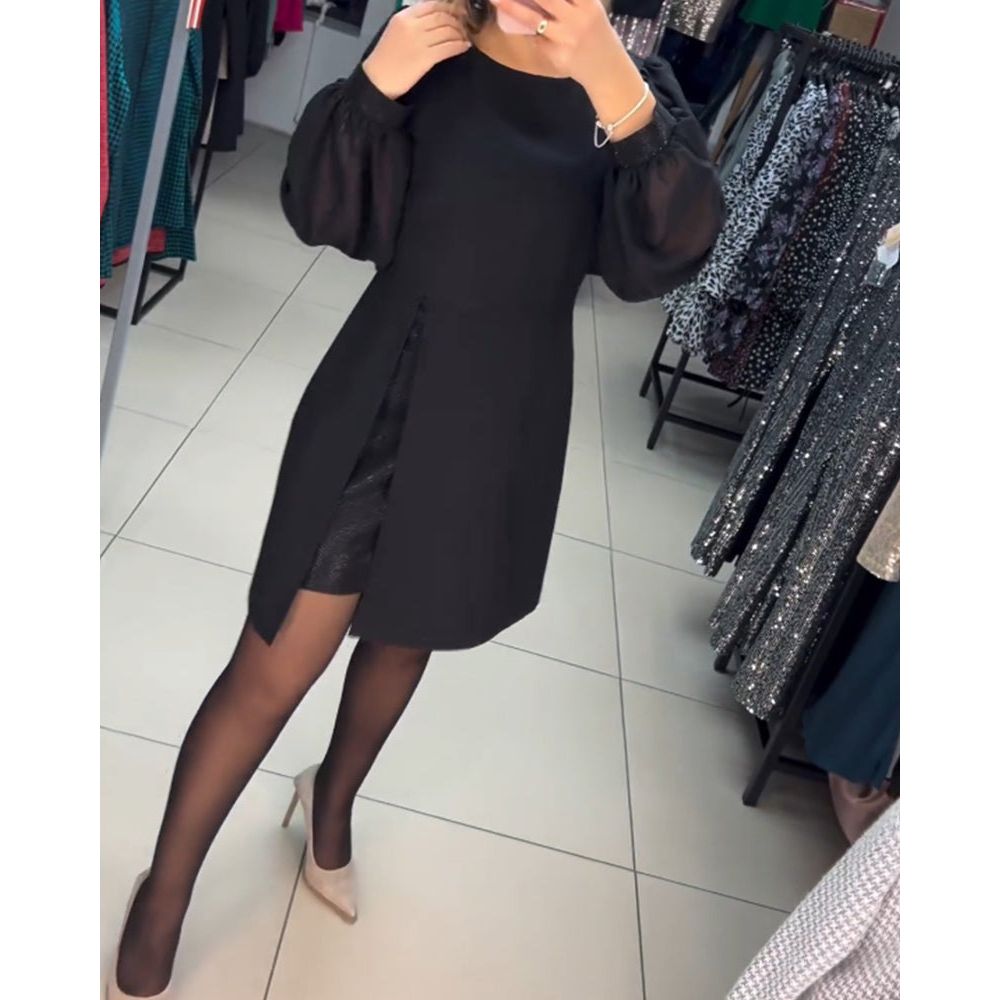 Ellen | Women's Dress | Structured Mini With Volume Sleeves