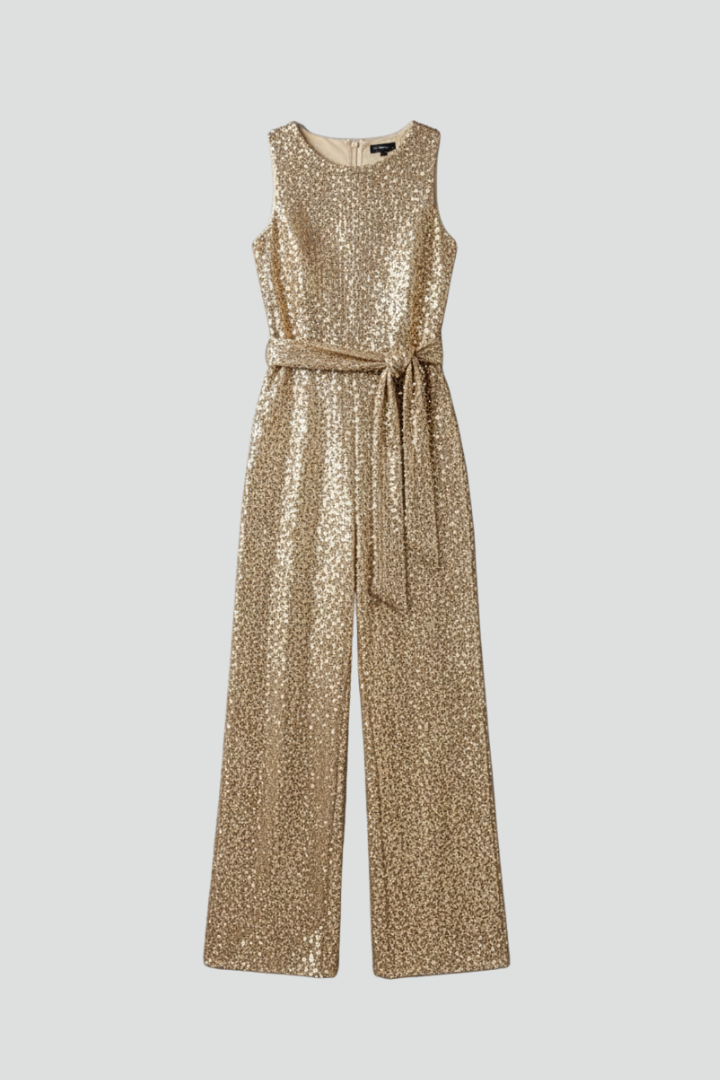 Ellen | Women's Wide-Leg Jumpsuit | Sleeveless Sequin