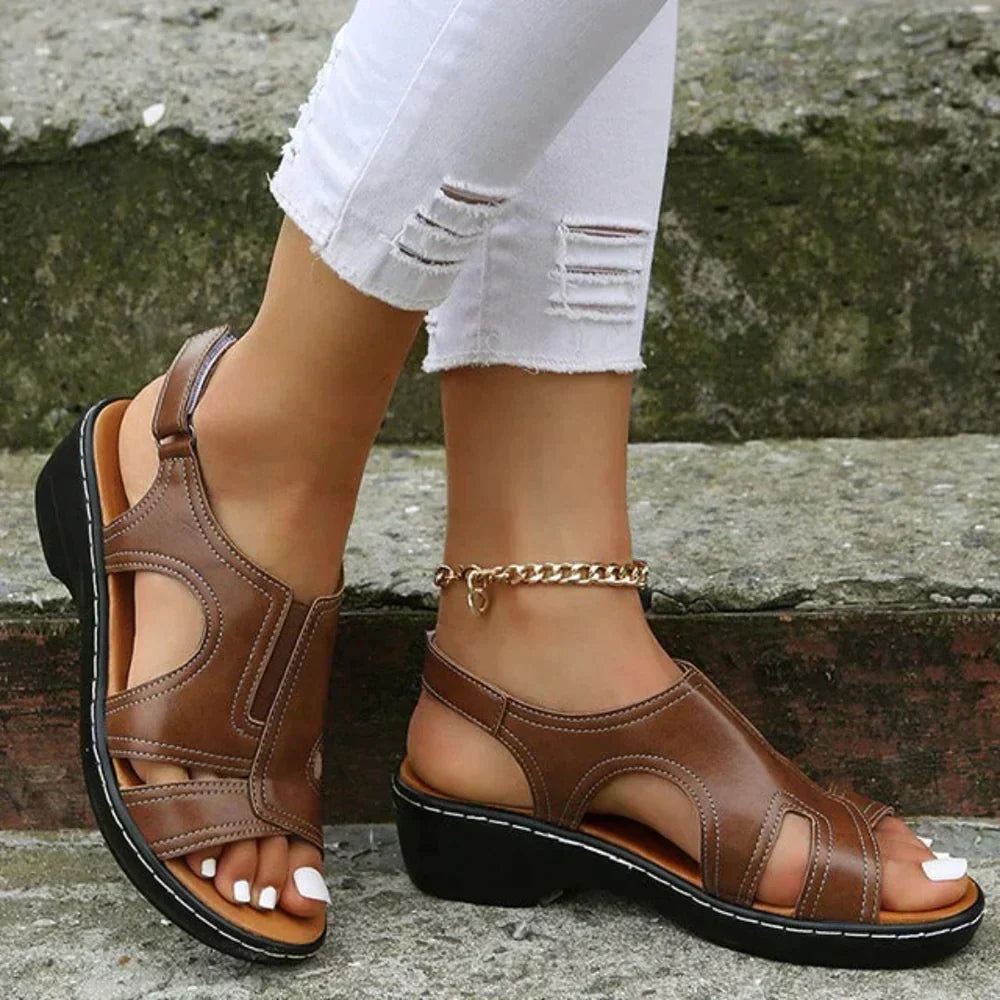 Ellen | Sandals For Women | Open Toe Slingback Wedge