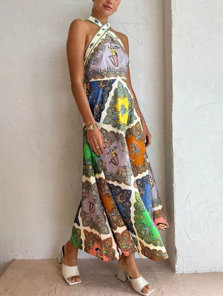 Ellen | Women's Floral Maxi Dress | Sleeveless