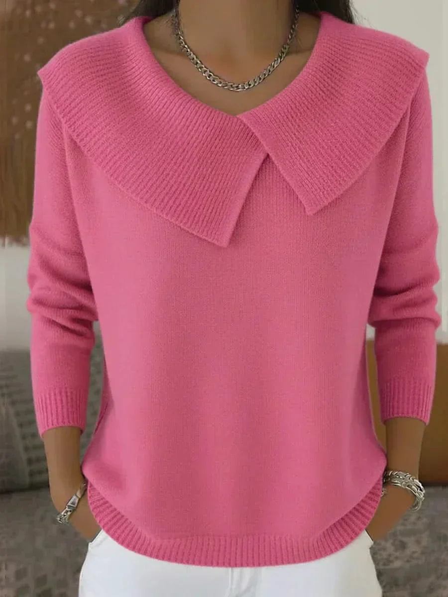 Ellen | Women’s Jumper | Ribbed Collar Detail