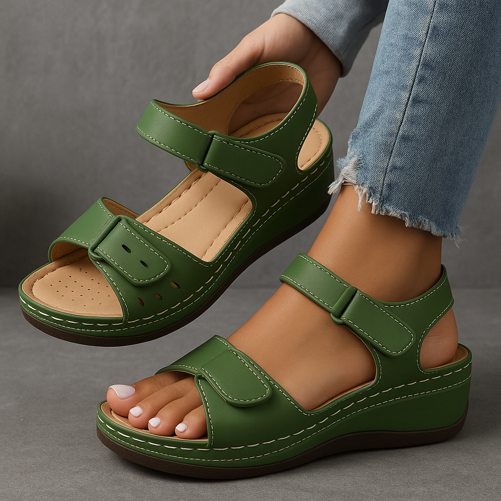 Ellen | Sandals For Women | Open Toe Ankle Strap With Platform Sole