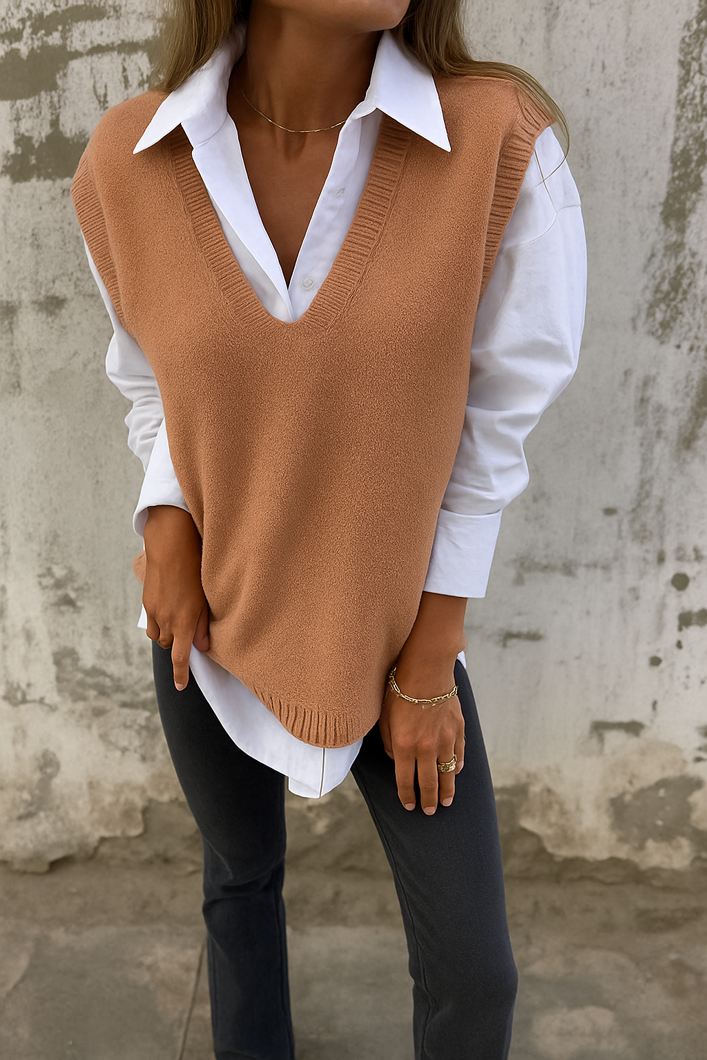 Ellen | Women's Jumper | V Neck Longline Fit