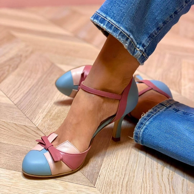 Ellen | Mary Jane Shoes For Women | Bow Detail Heeled Style