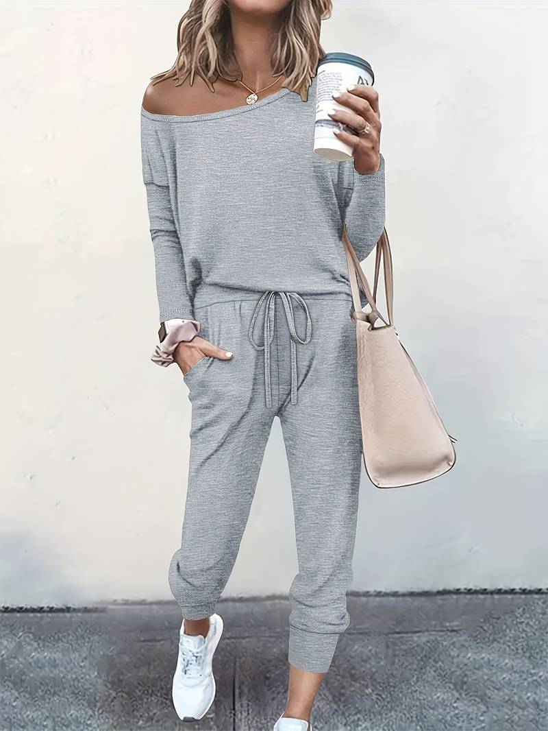 Ellen | Women's Two Piece Set | Long Sleeve Top and Trousers