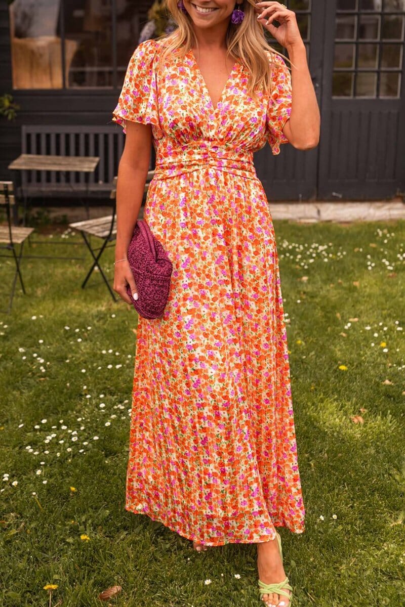 Ellen | Women's Wedding Guest Maxi Dress | Casual Floral