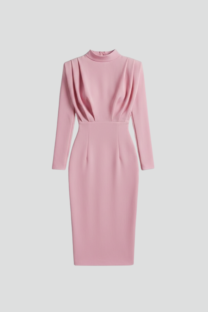Ellen | Women's Cocktail Midi Dress | Long Sleeve