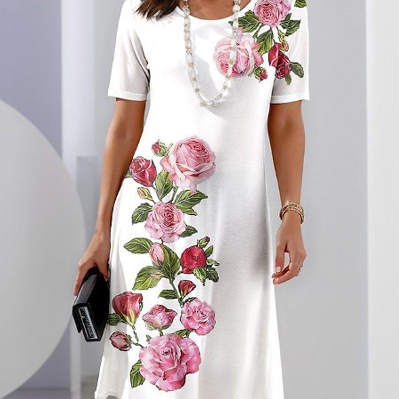 Ellen | Women’s Dress | Floral Round Neck