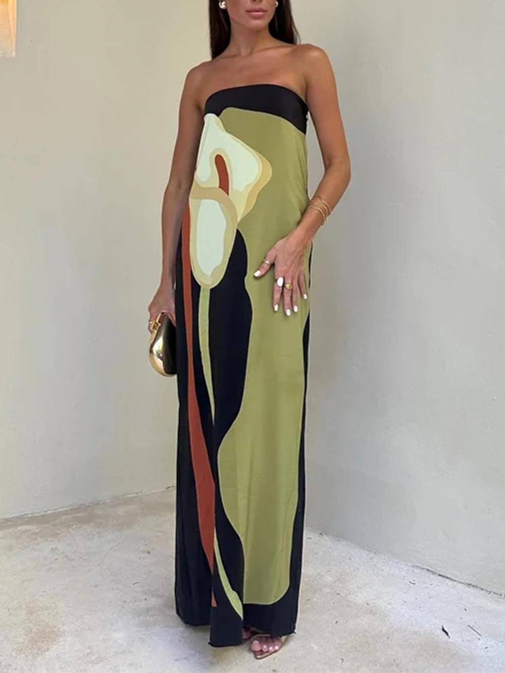Ellen | Women's Maxi Sundress | Sleeveless Green