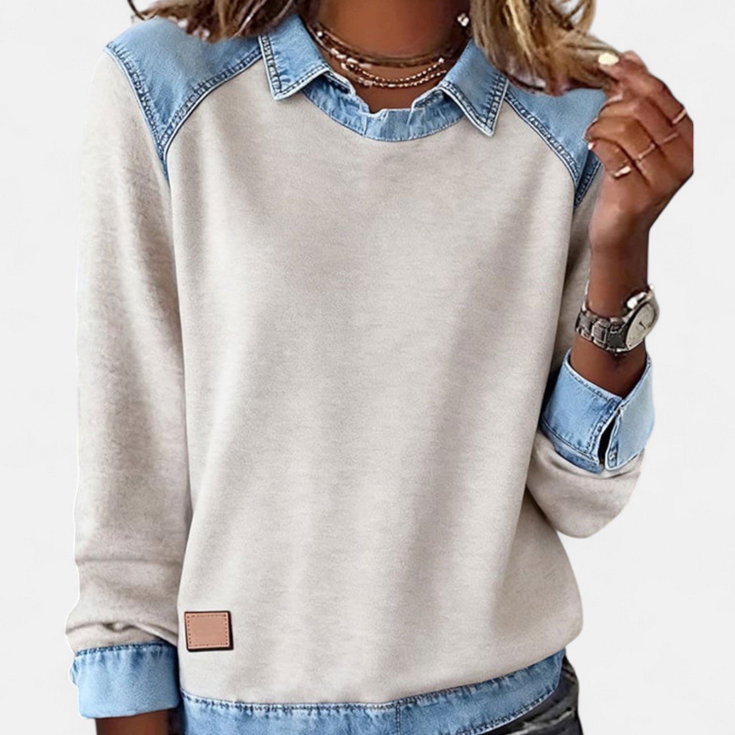 Women's Jumper | Layered Collar Detail