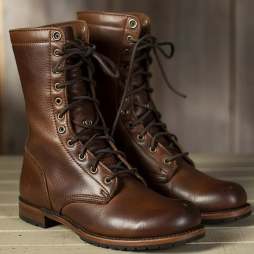 Boots For Women | Lace-Up Mid-Calf Design