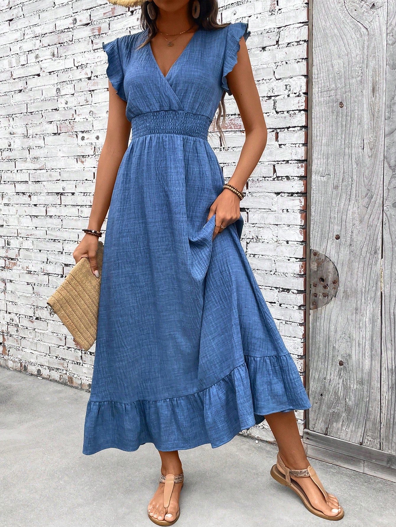 Ellen | Women's Boho Maxi Dress | Smocked Waist