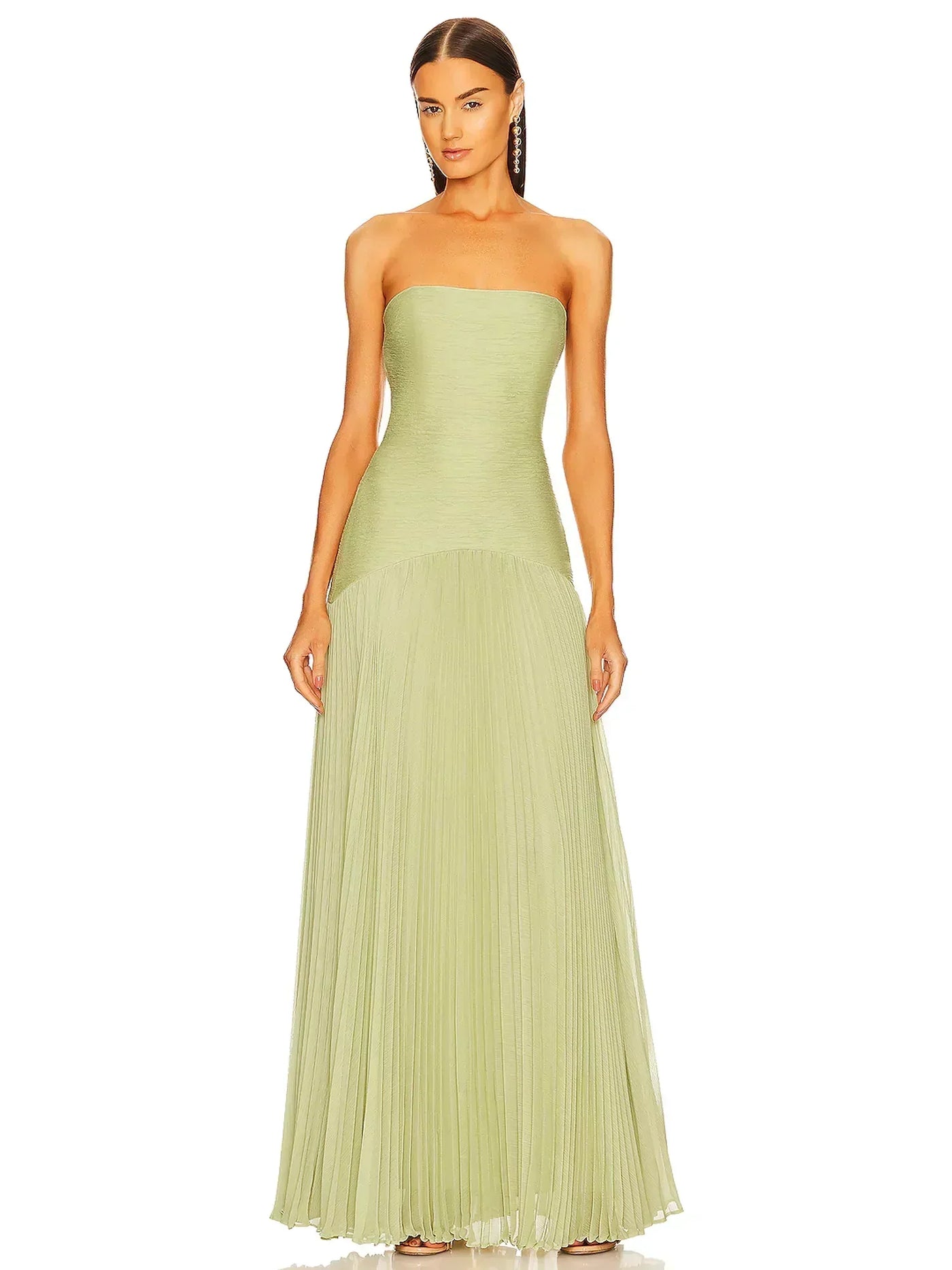 Ellen | Women's Maxi Sundress | Strapless Pleated