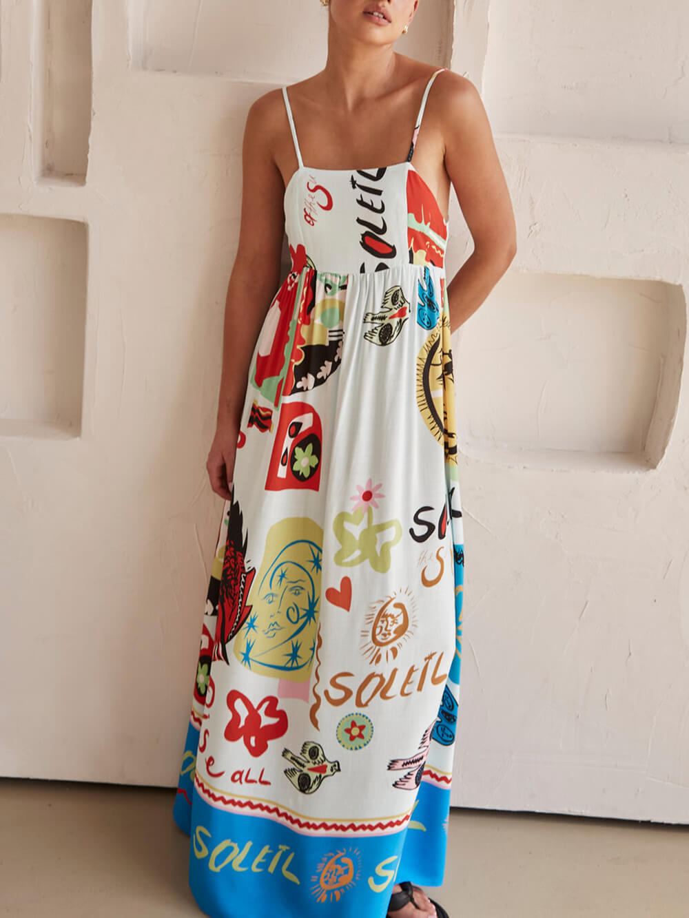 Ellen | Women's White Maxi Dress | Casual