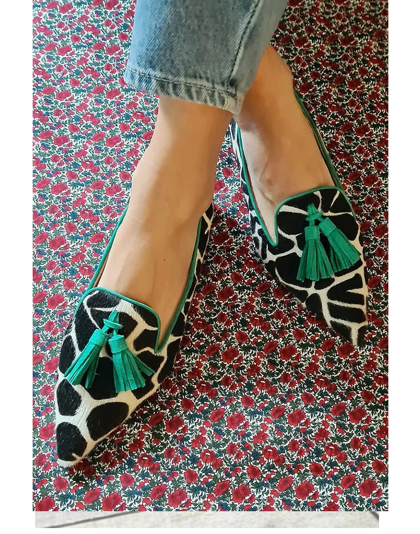 Ellen | Loafers for Women | Patterned Tassel Detail
