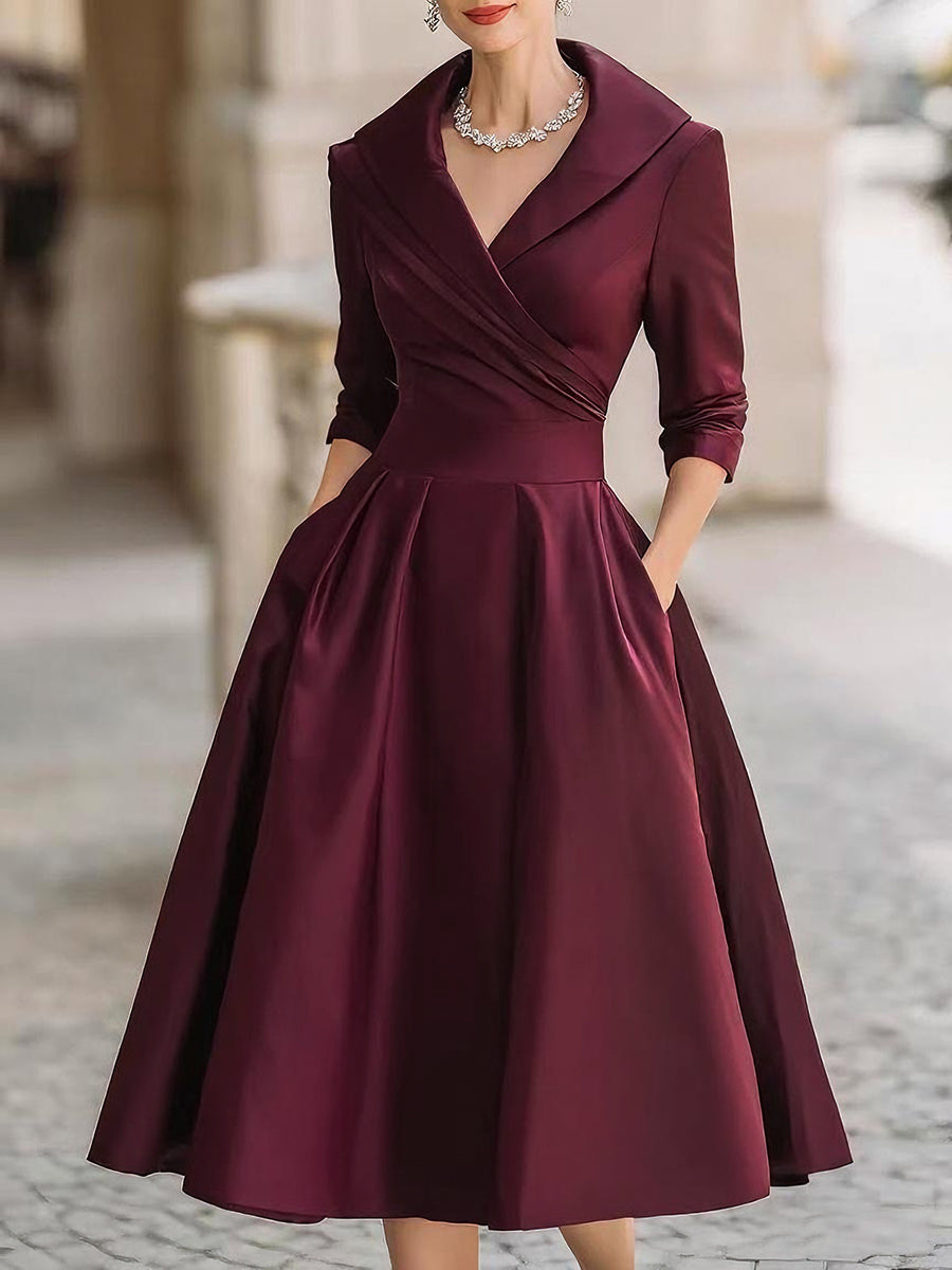 Women's Cocktail Midi Dress | A-Line