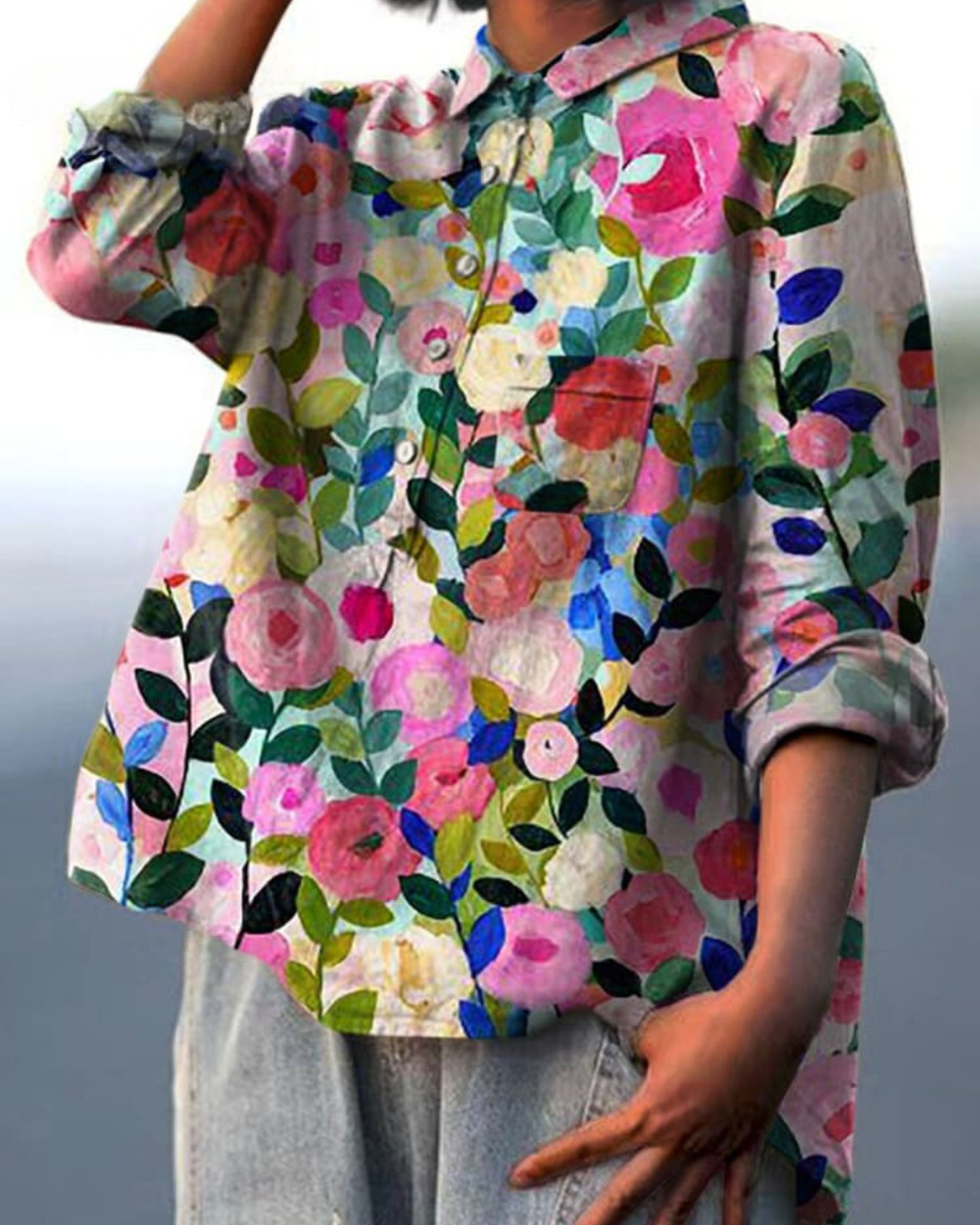 Women’s Blouse | Button-Up Floral