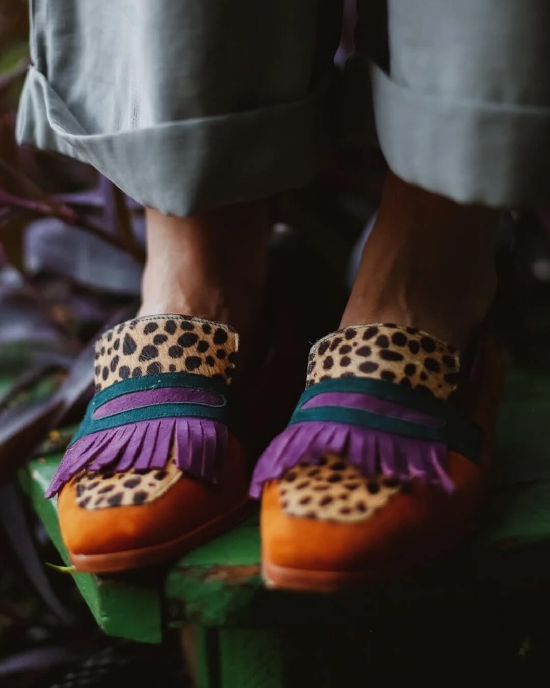 Ellen | Loafers For Women | Patterned Fringe Detail