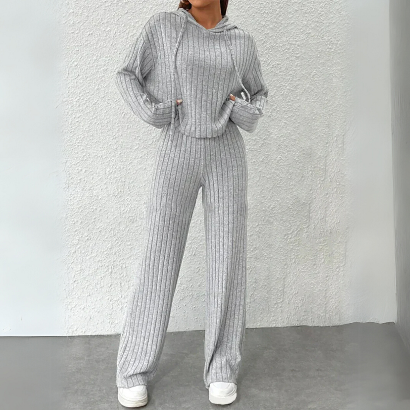 Ellen | Women's Two-Piece Set | Hooded Long Sleeve and Trousers