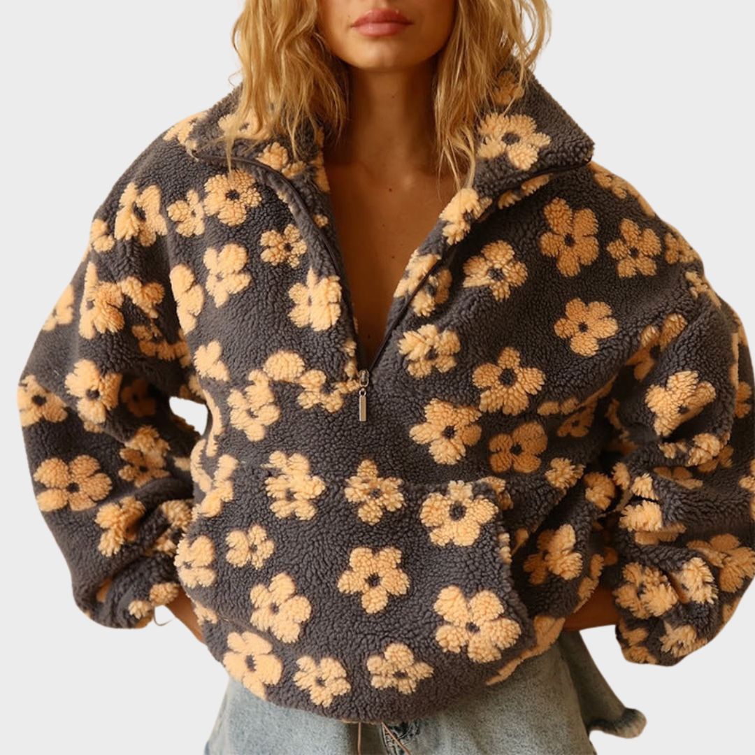 Women’s Jumper | Floral Quarter Zip