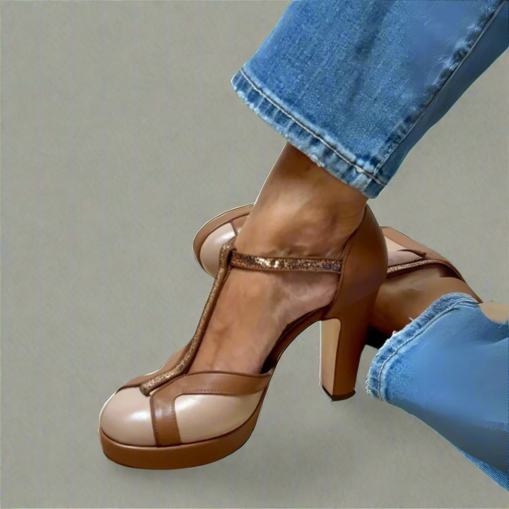 Ellen | Heels For Women | T-Strap Platform Heel Design