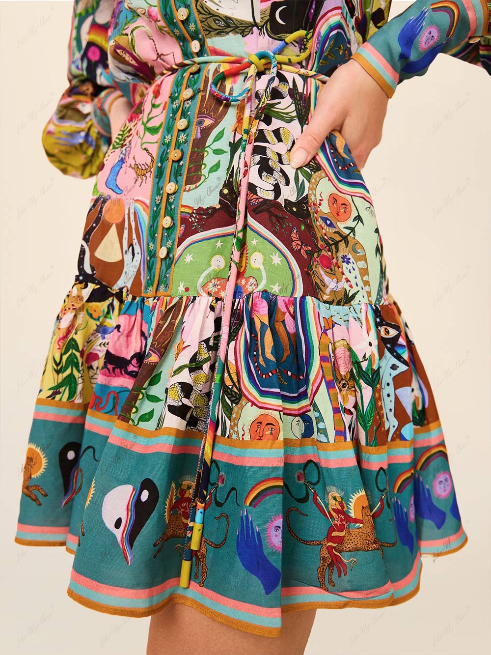 Women's Boho Mini Dress | Long Sleeve