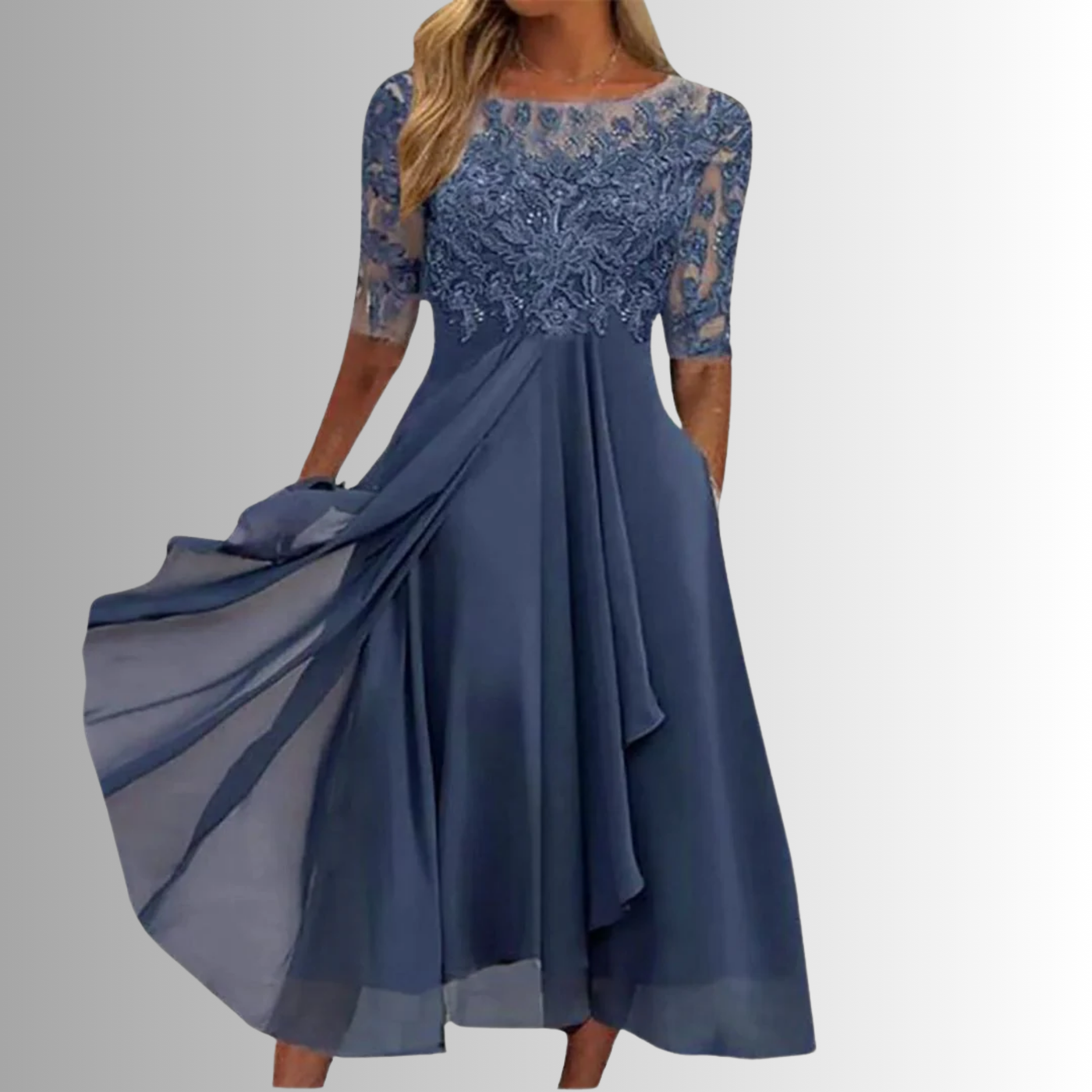 Ellen | Women's Dress | Lace Top Detail Midi